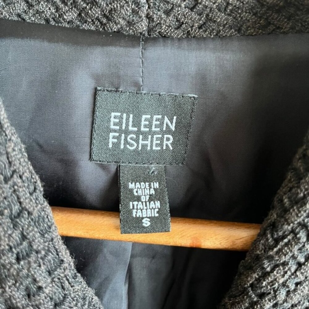 Eileen Fisher Wrap Jacket Size Small Soft Black - Picture 12 of 14